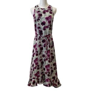 Banana Republic Poppy Purple Floral Maxi High-Low Sleeveless Dress Size 2